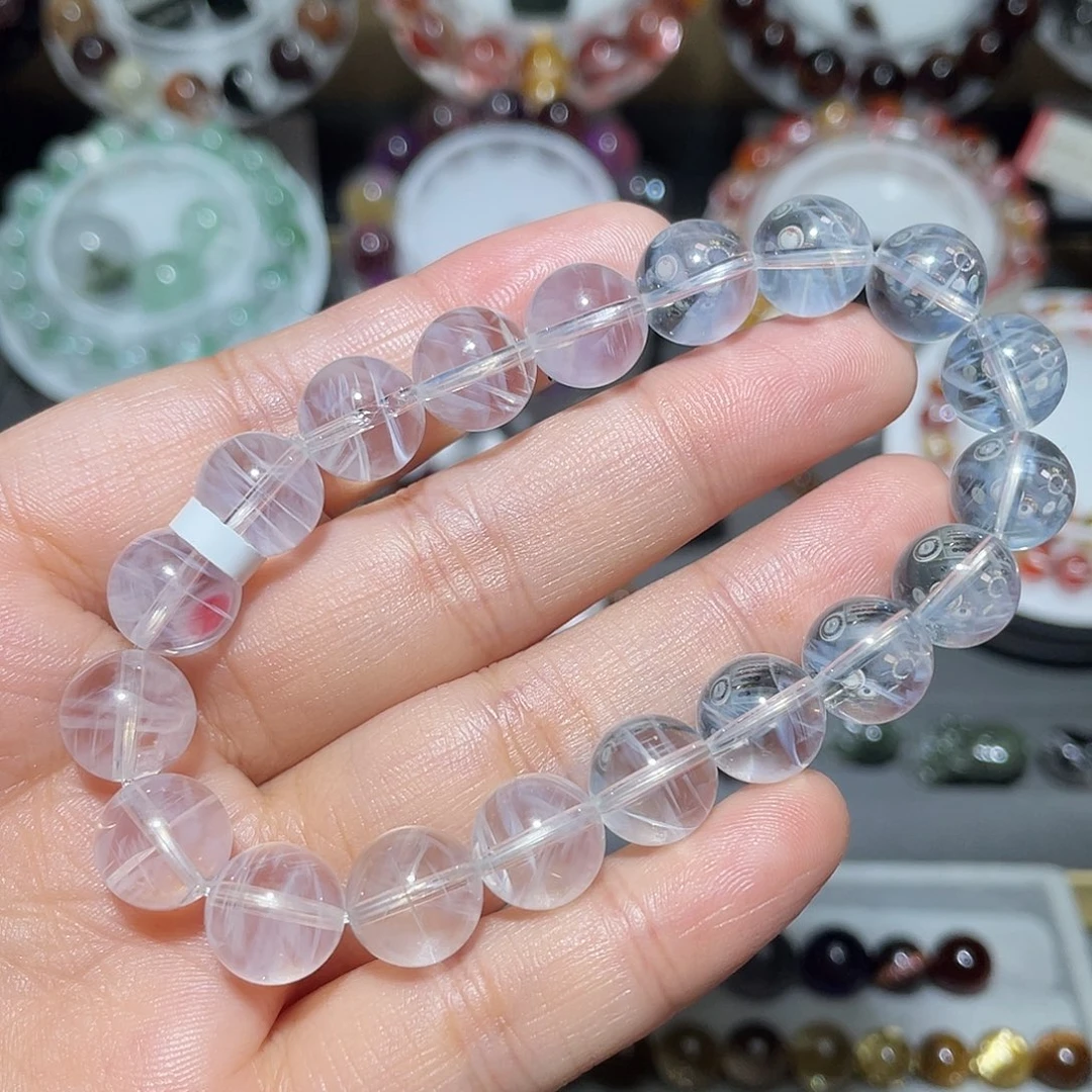 手链未镶嵌水晶蓝针手串