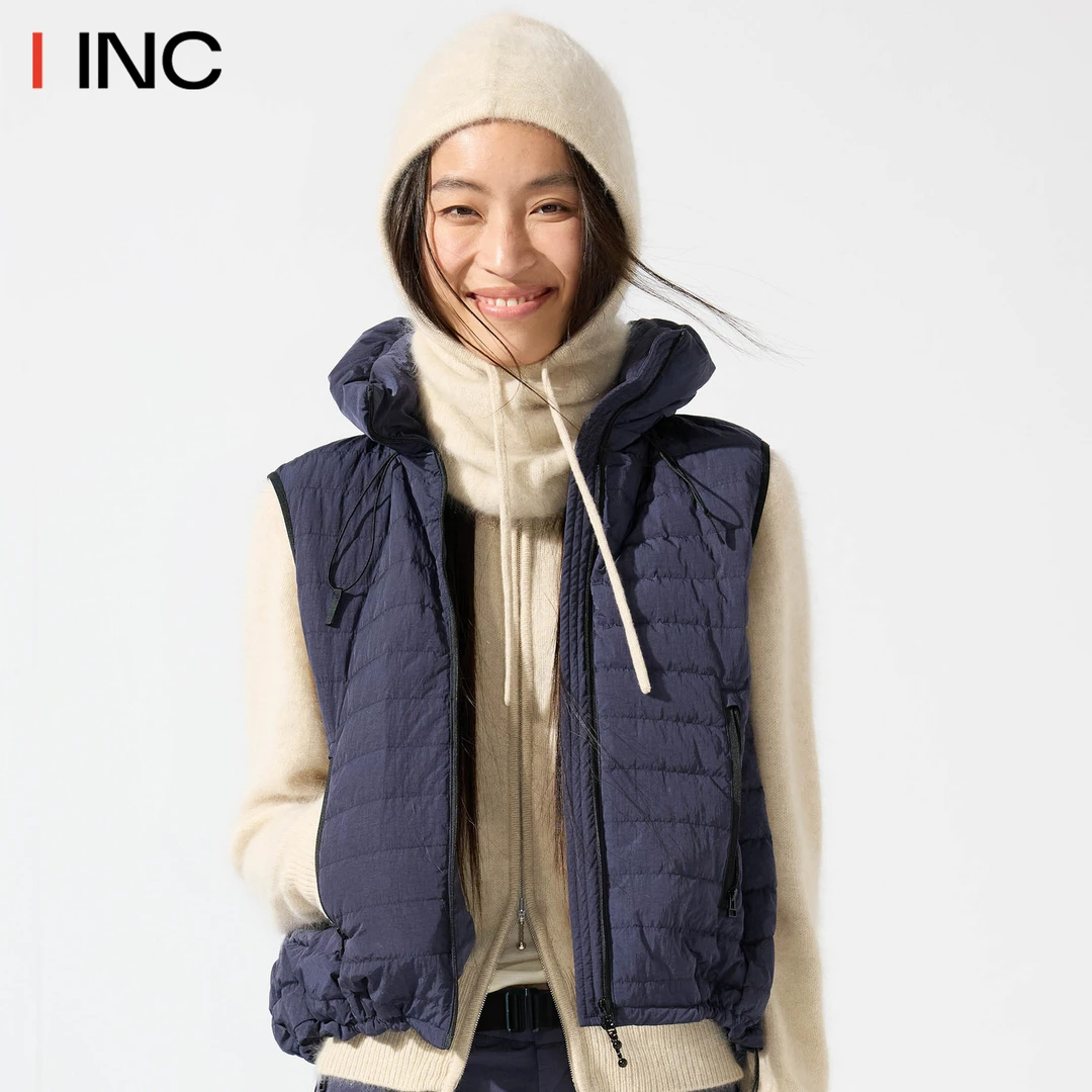 COMMXN 暖融融护颈马甲女25AW秋冬新款保暖立领纯色外套IINC