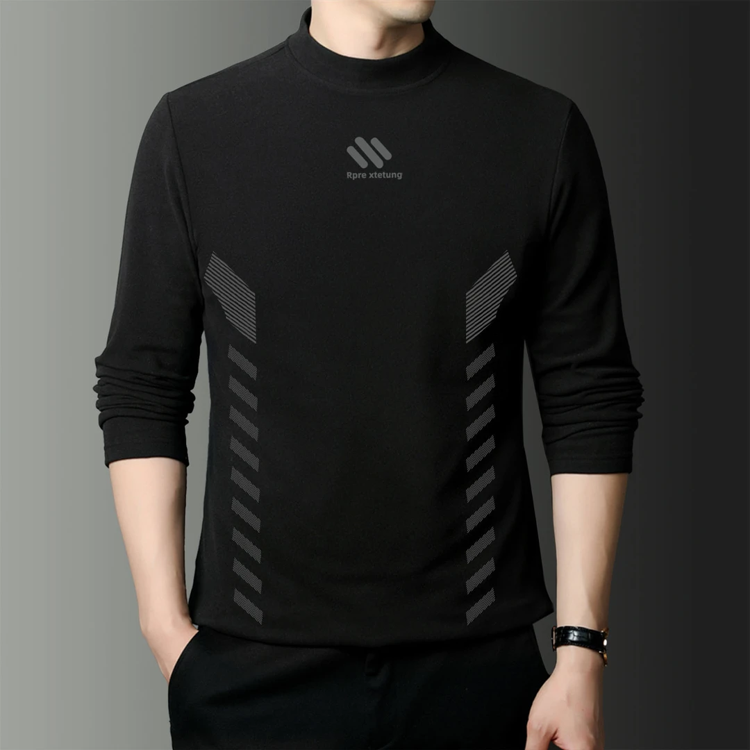 韩版设计感半高领打底衫男女内搭秋冬季新款百搭休闲ins上衣潮流