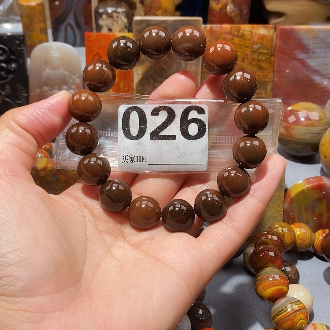 硅化玉天然北票硅化玉手串未镶嵌