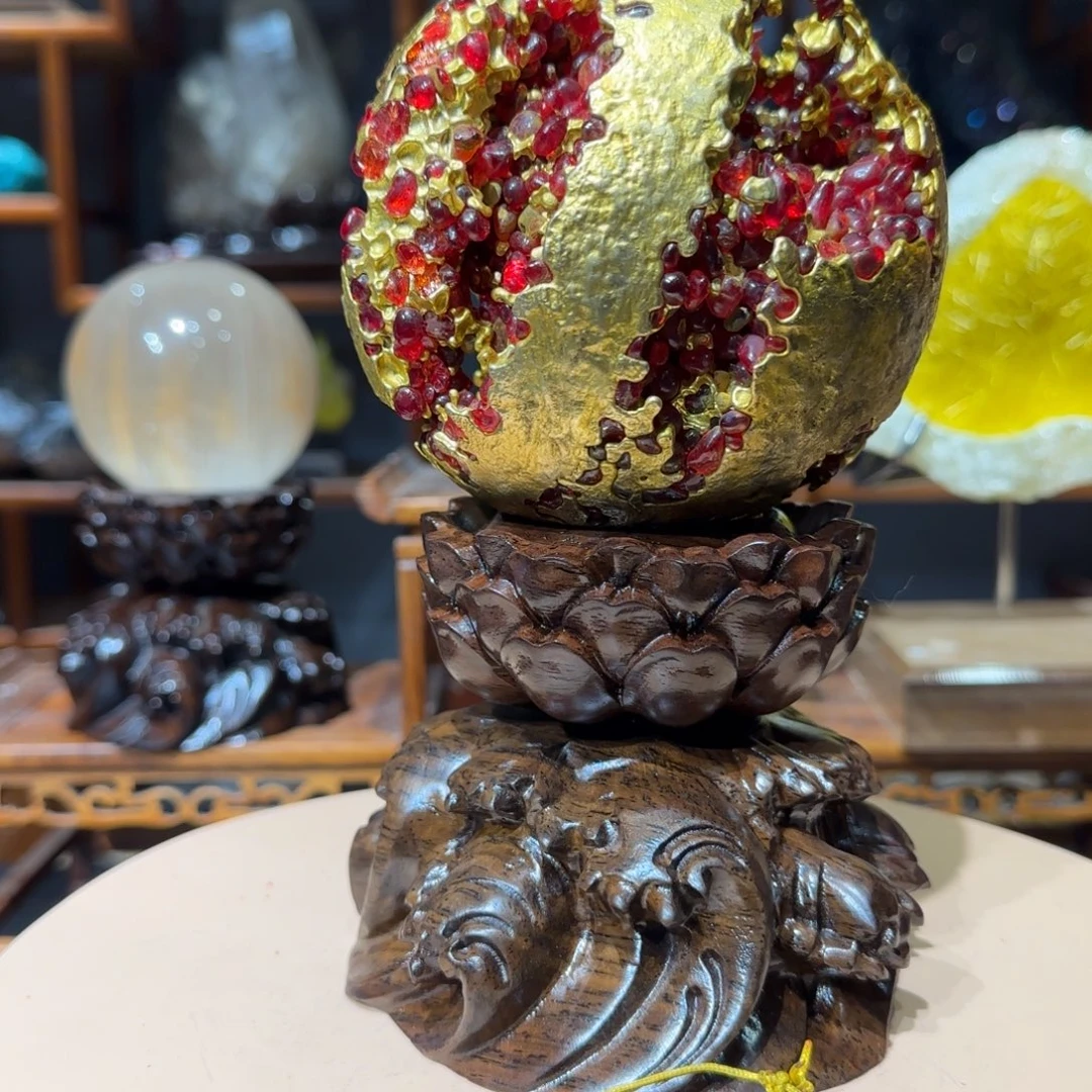 观***古石材太空金矿橄榄