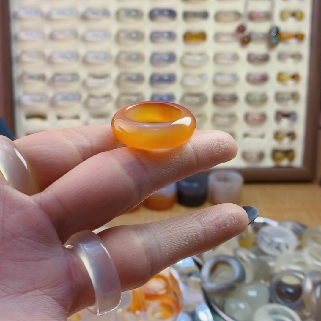 玛瑙/玉髓戒指未镶嵌小*运