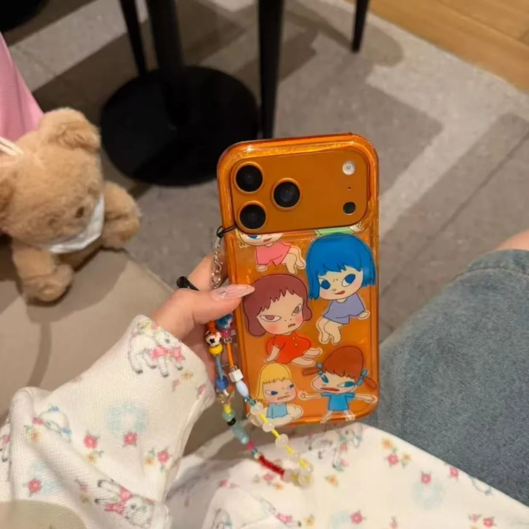 卡通彩发奈良美智适用iPhone17promax手机壳苹果16Pro少女15/14