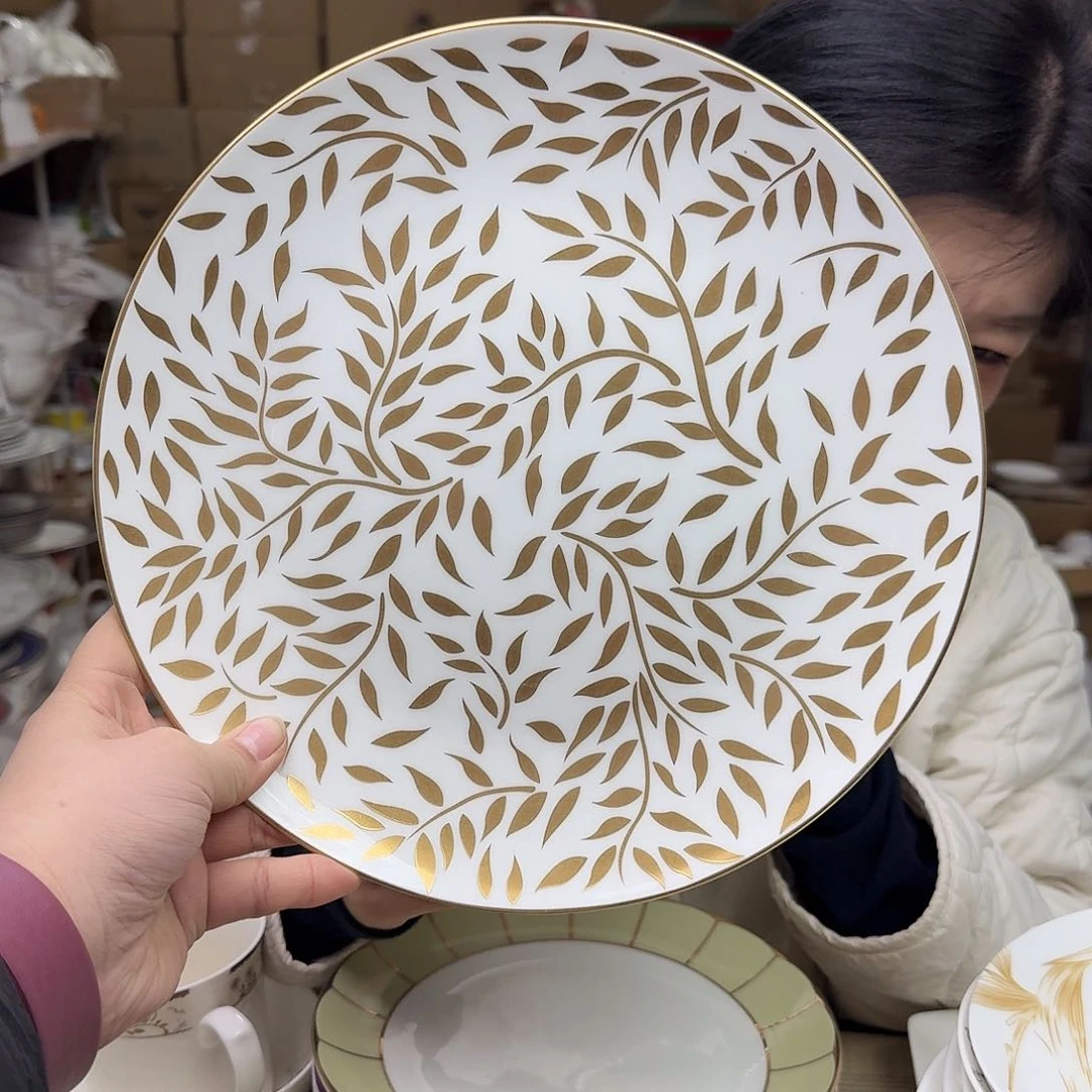 瓷高骨10.5英寸平盘27cm一个外贸骨瓷