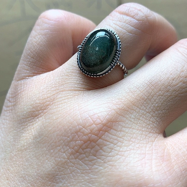 水晶水晶戒指银S925镶嵌