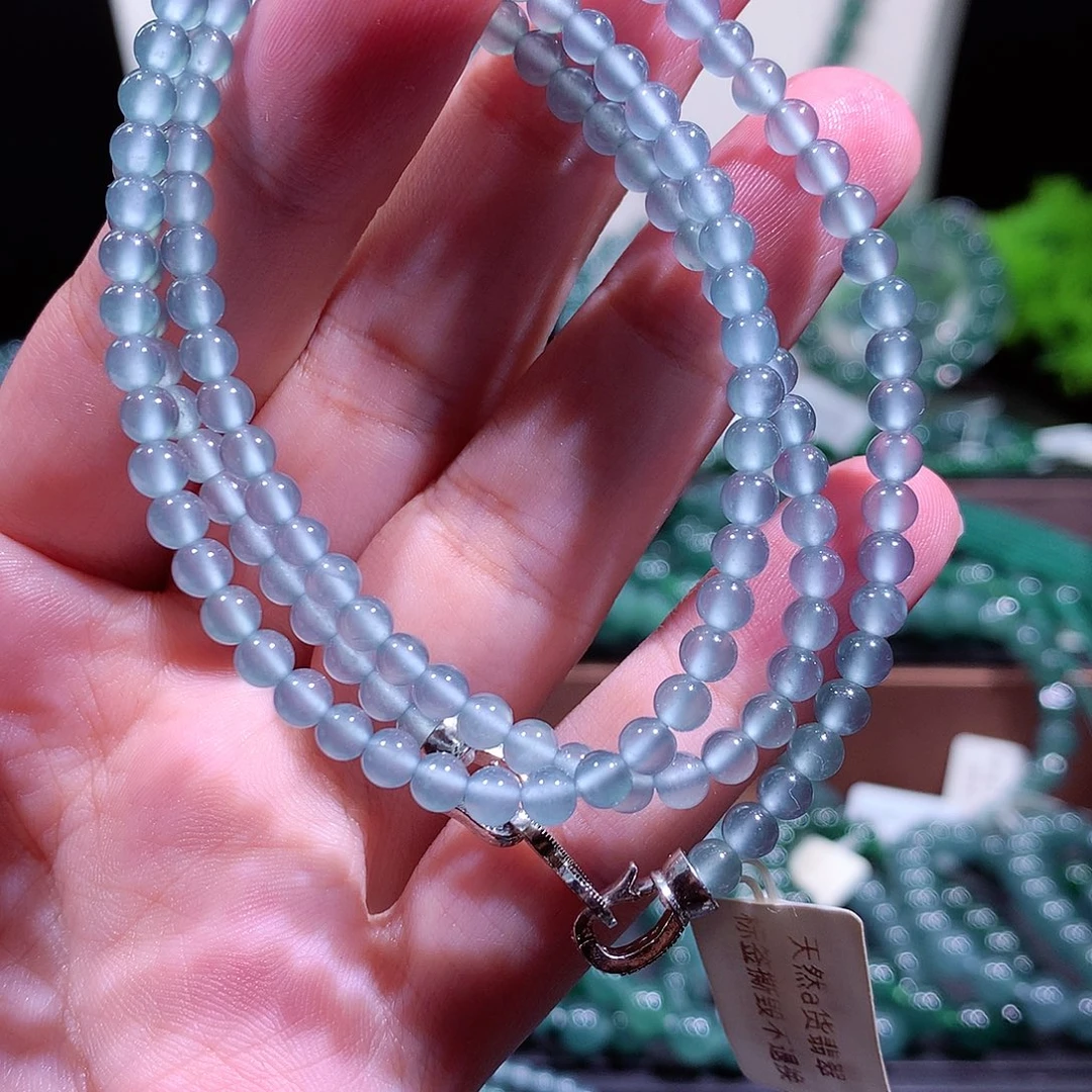 段***z翡翠未镶嵌手链天然a货翡翠项链4.3