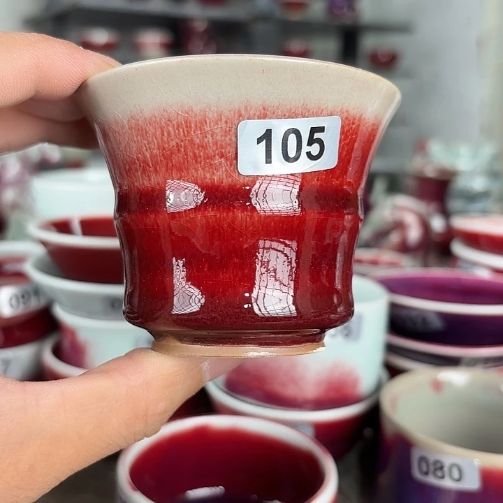 105纯手工拉坯钧瓷原矿釉主人杯