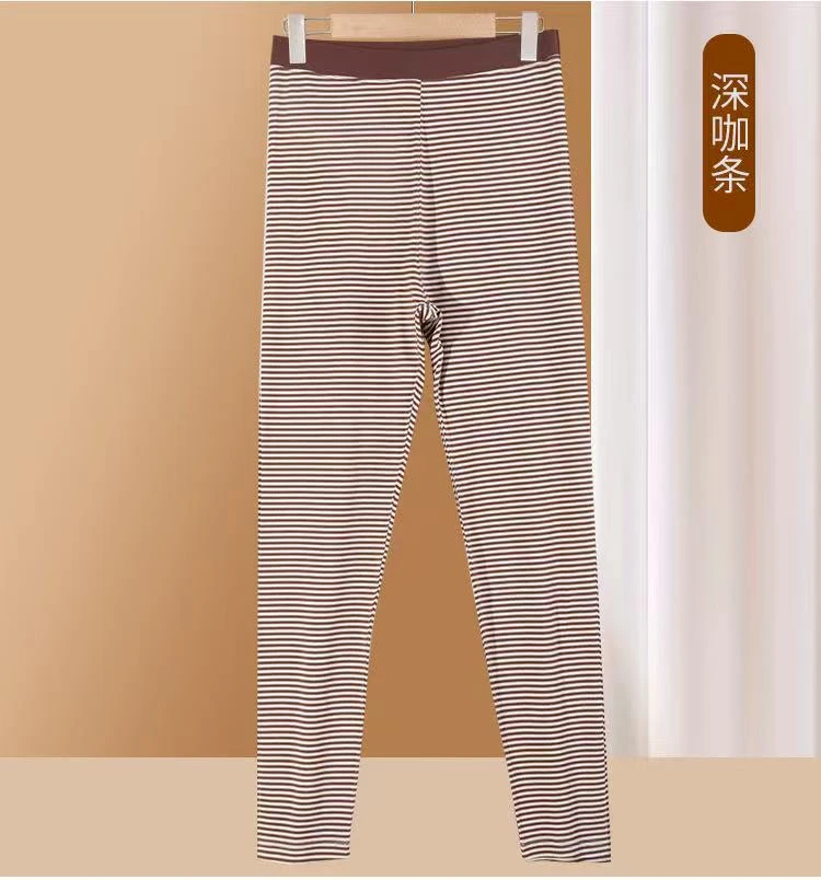 【静姐专属】女款条纹高弹打底保暖秋裤