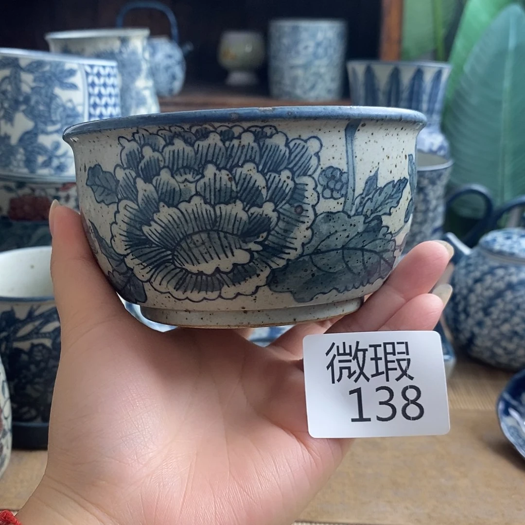 手工手绘青花高温陶瓷