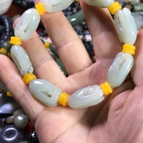 天然辰砂熙*珠子手串手链