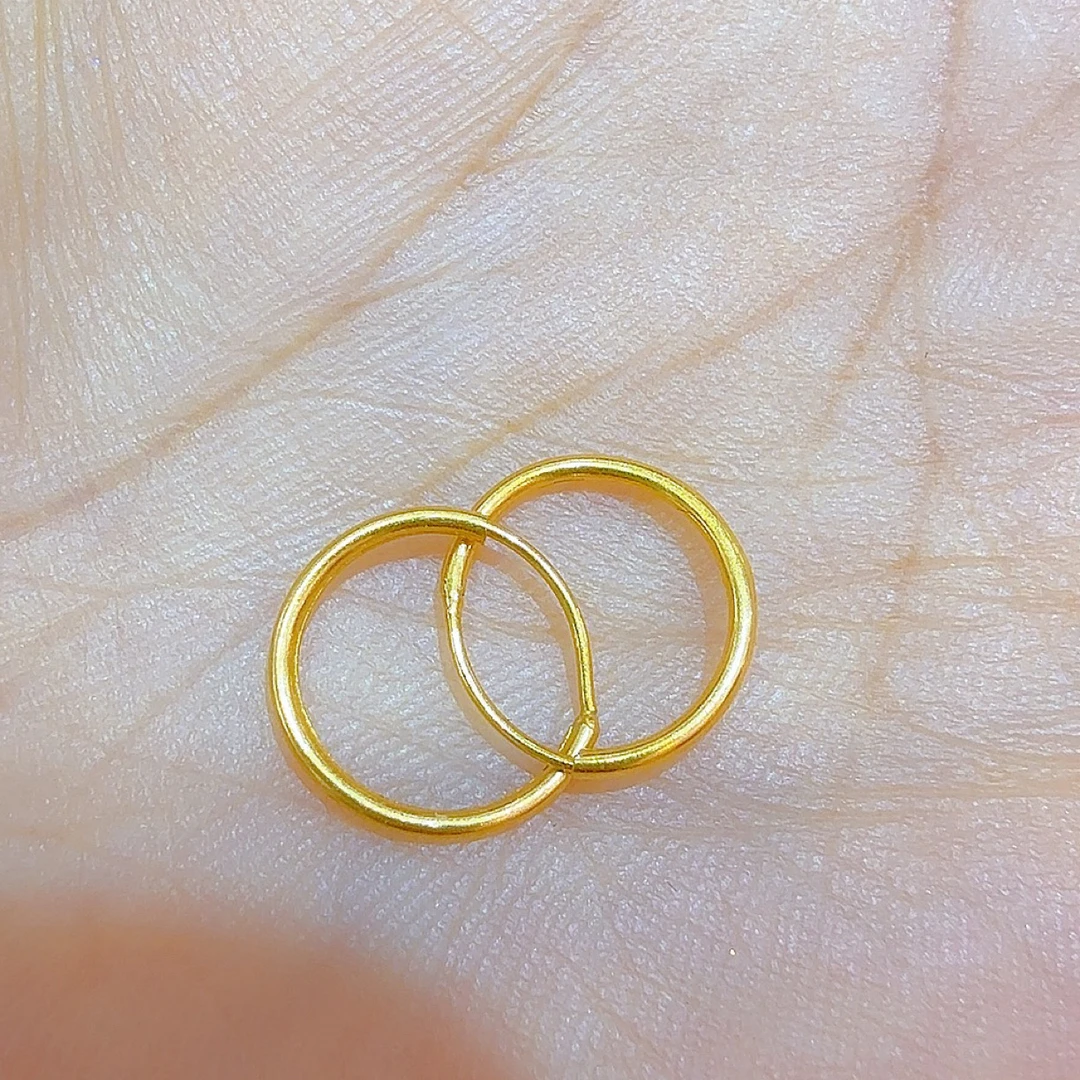 足金耳圈简约款卡10mm