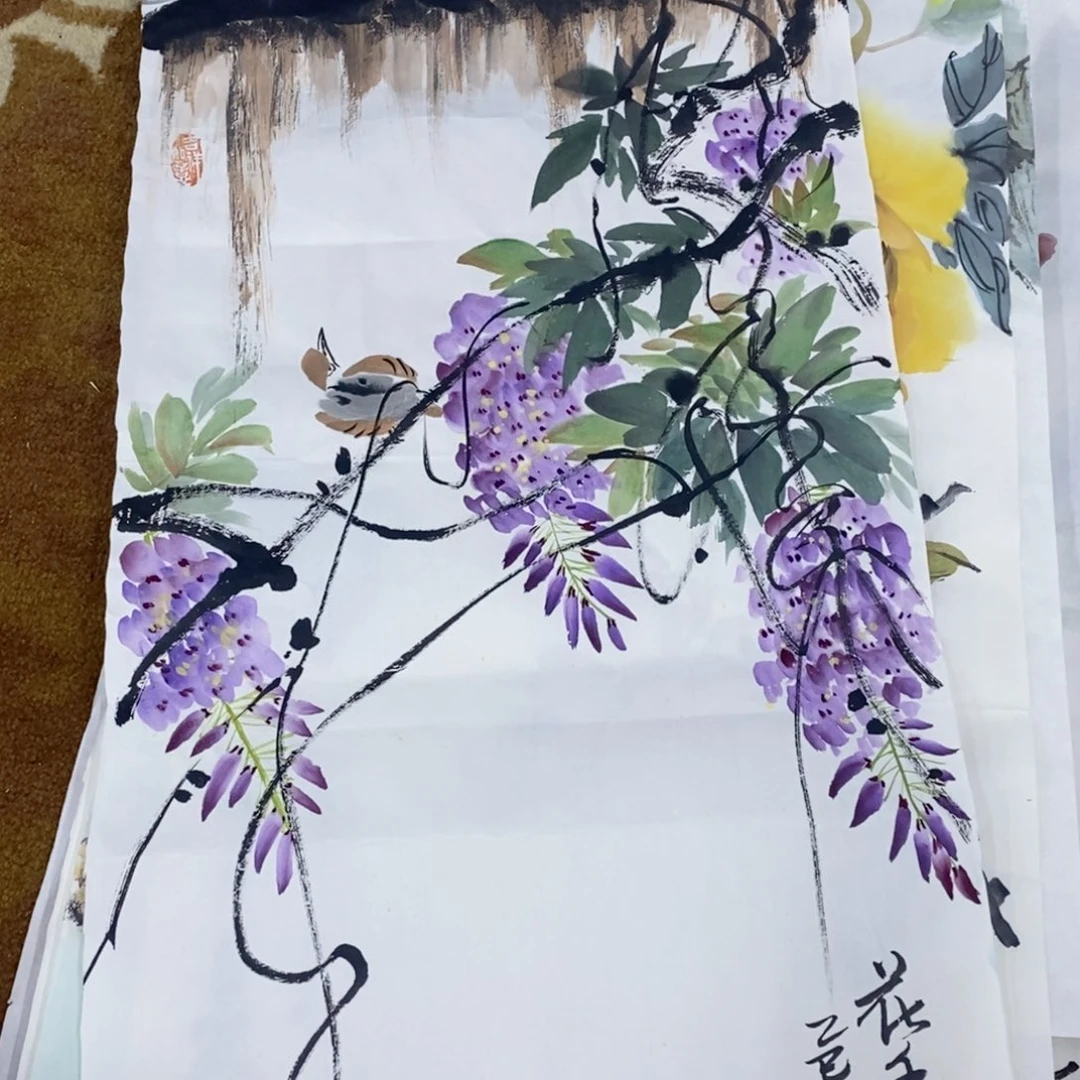 国画飞燕四尺四开曈