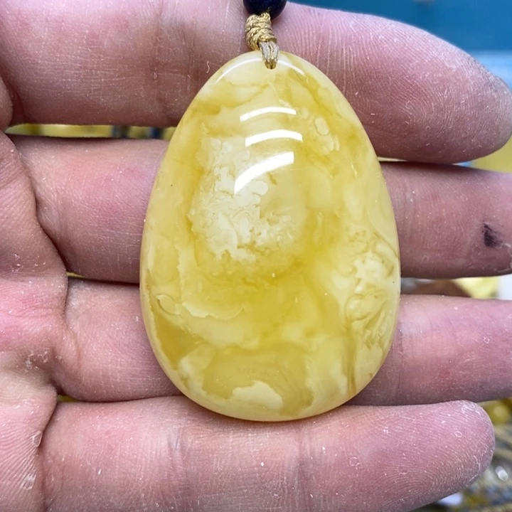 蜜蜡裸石未镶嵌吊坠