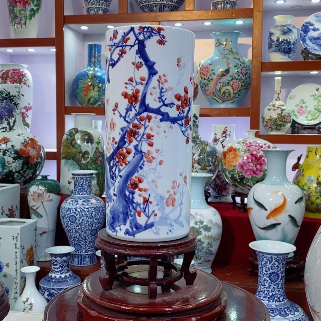 瓷片全手工制作梅开五福