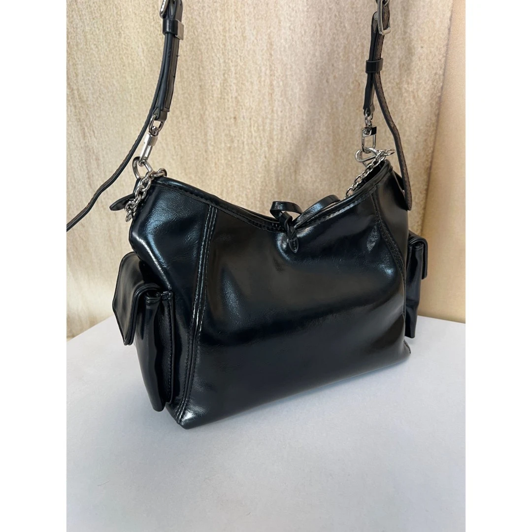 时尚新款打造真皮百搭包腋下10539-3 黑色