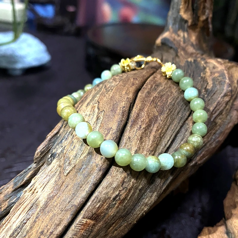 天然翡翠A货小米珠圆珠冰润晴底单圈时尚精美手串手链时尚百搭女