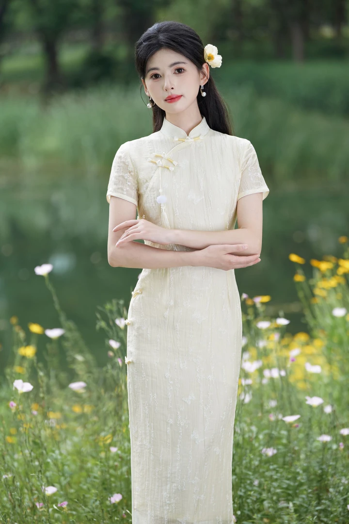 黄色旗袍2025新款夏季高考改良年轻款少女新中式国风连衣裙小清新