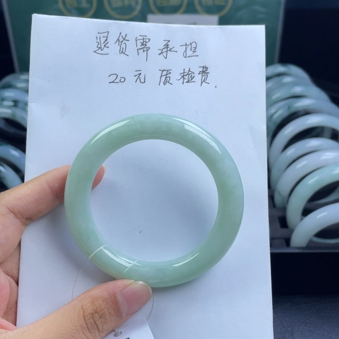 ℡***)翡翠未镶嵌手镯圆条翡翠手镯