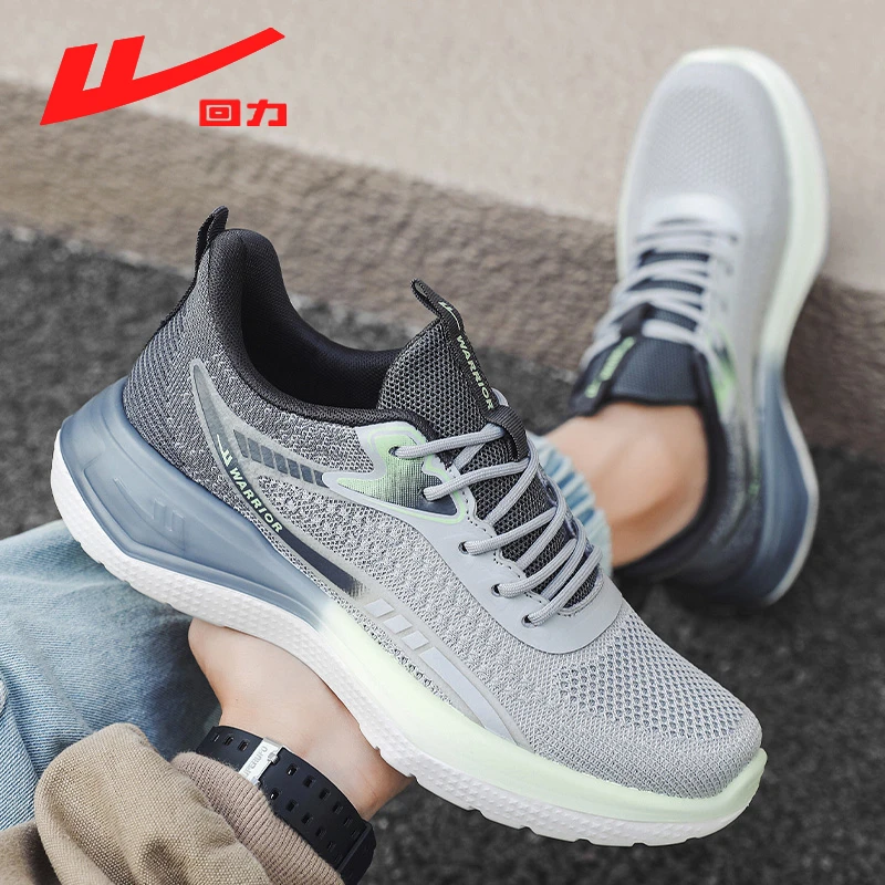 Warrior/回力新款网面运动鞋男鞋百搭飞织网鞋休闲潮鞋