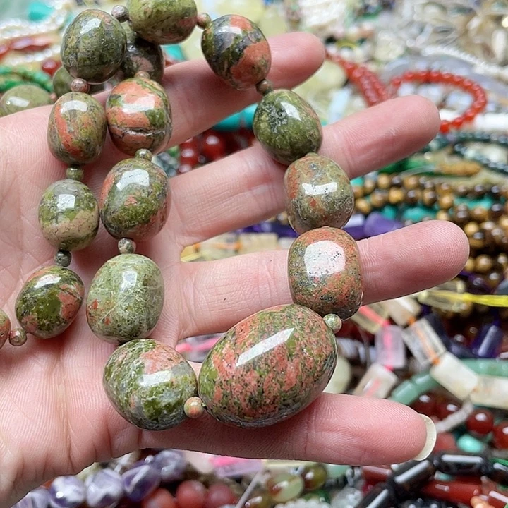 玛瑙/玉髓珠宝半成品合金一条花绿宝塔链