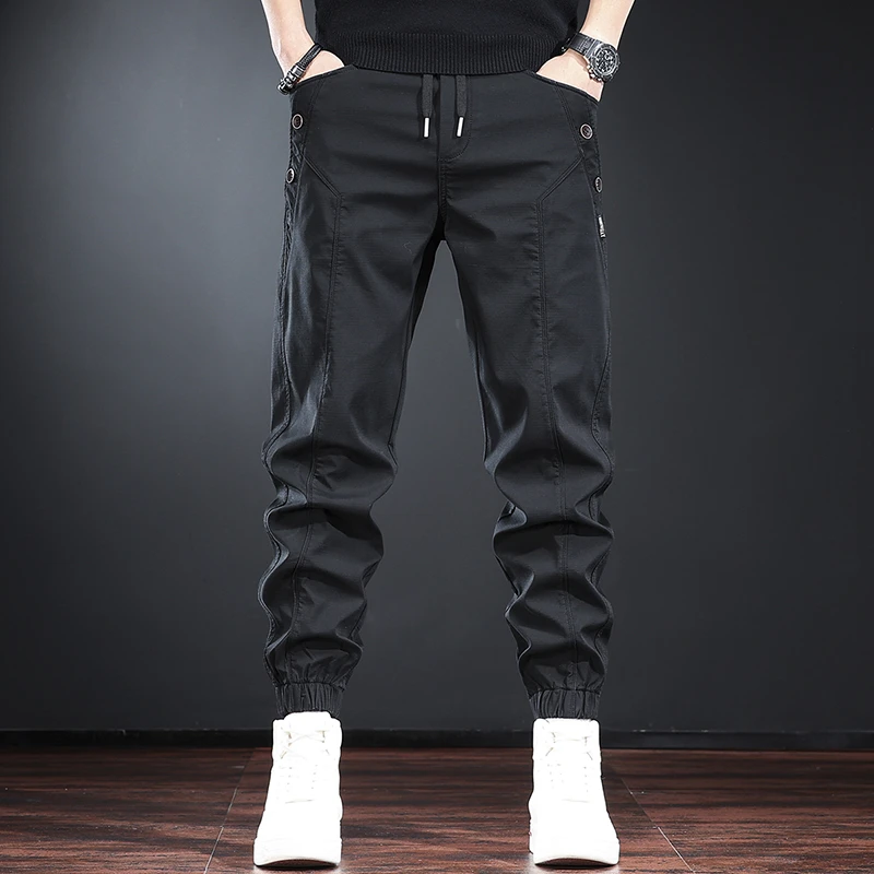 轻奢痞帅男装秋季款爆款2025新款工装裤高级感长裤美式复古休闲裤