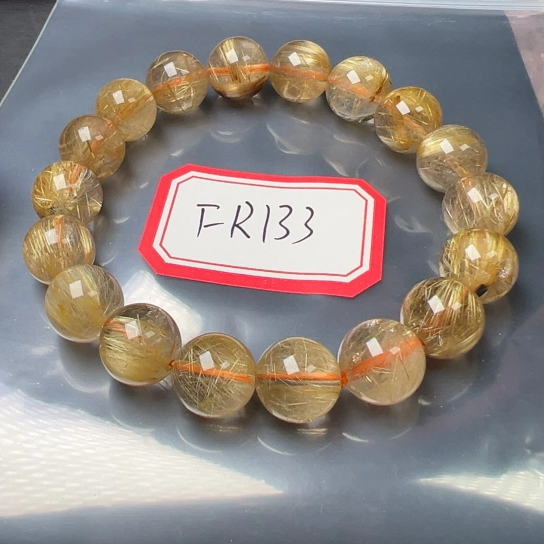 水晶手链未镶嵌i****t金发晶11mm左右