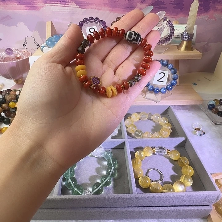 仿水晶非金属云团天珠