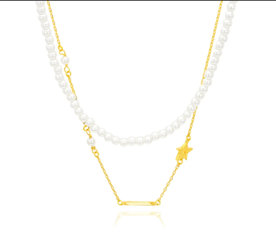 铜合金仿珍珠项链 艾米H507  白色（44cm5mm）百搭项链