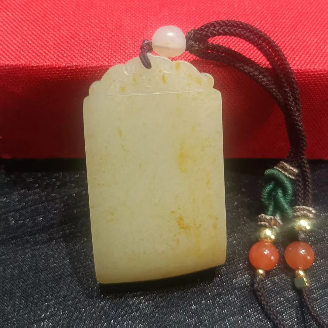 和田玉平安无事牌H3880