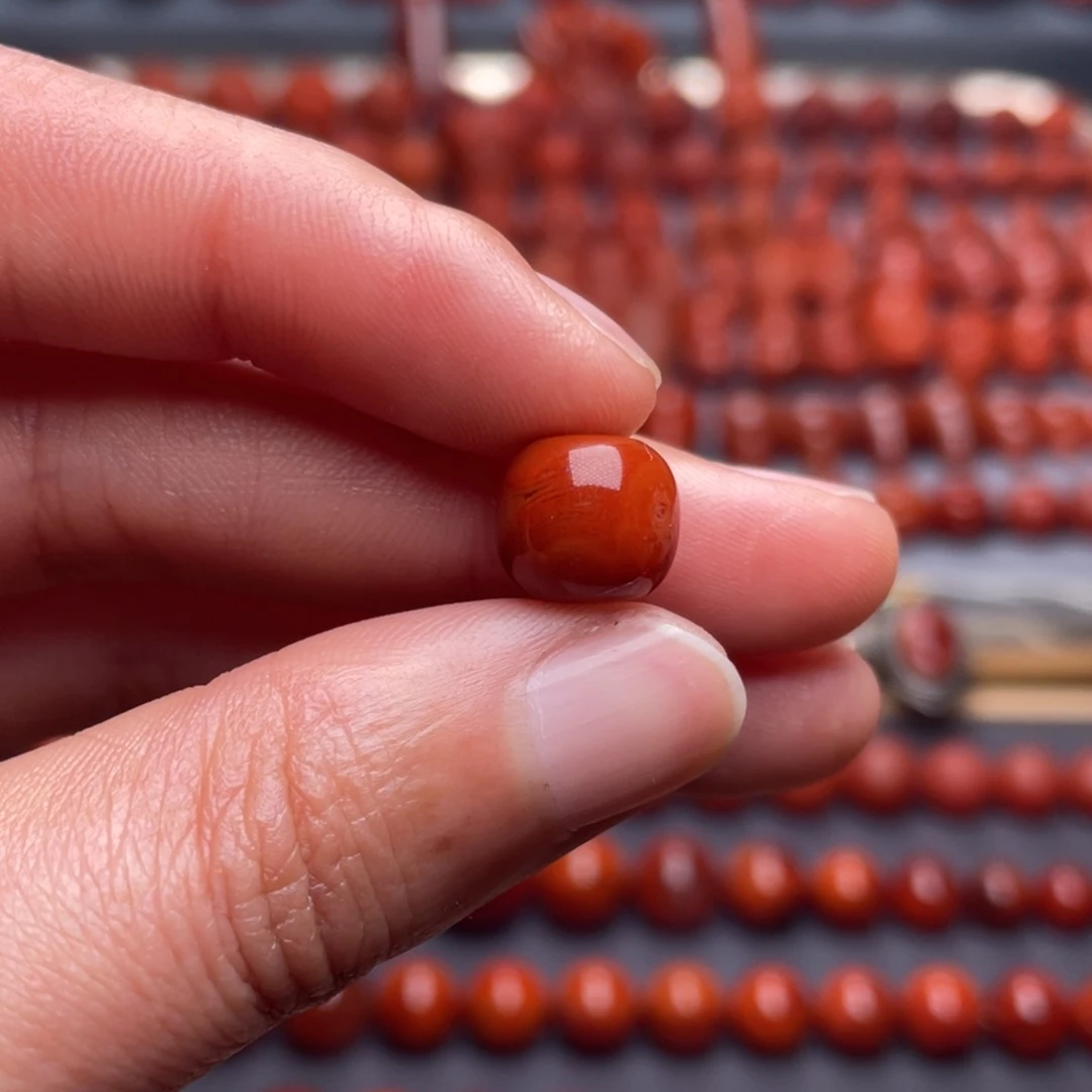 随***性南红玛瑙未镶嵌其他W10瓦西柿子红老型珠