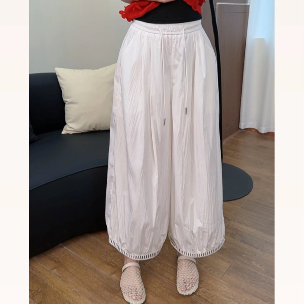 【巨无霸好穿冰凉神裤】时尚镂空设计感灯笼裤洋气减龄九分休闲裤