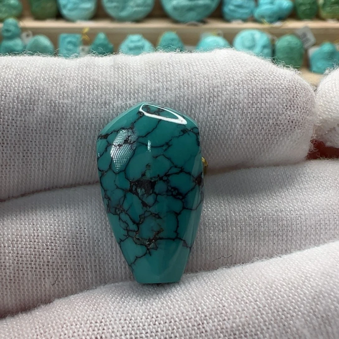 未镶嵌绿松石三通12.3mm