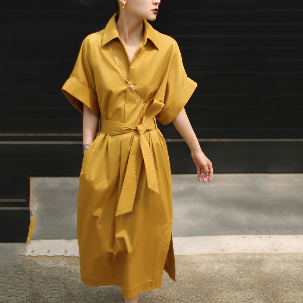 高级感气质显瘦系带连衣裙廓形宽松版型时髦高端设计2025夏季新款
