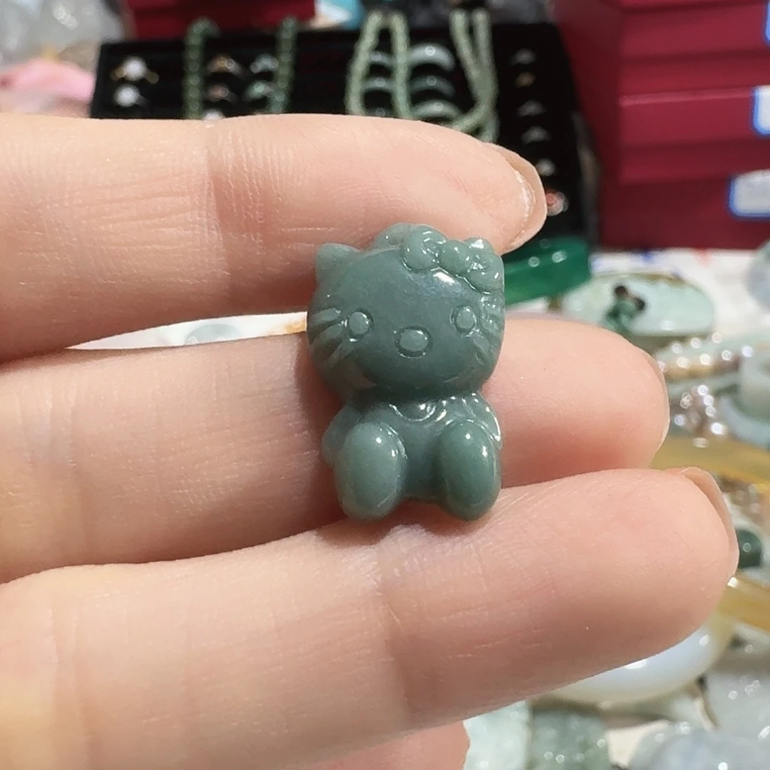 ꒰***)翡翠未镶嵌颈饰5520