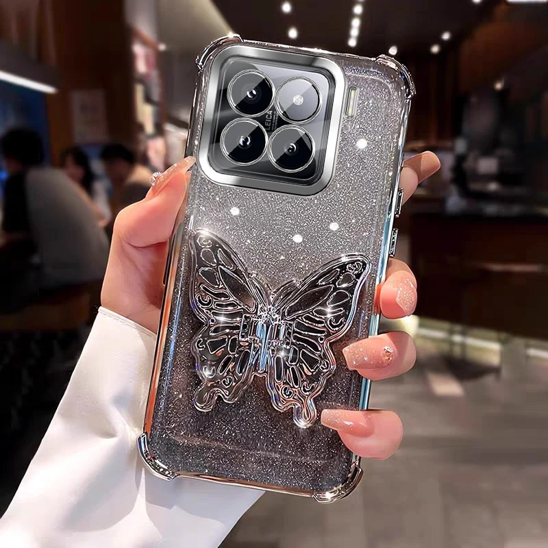 带镜头膜适用小米15手机壳四角防摔软壳Pro小众支架 15spro潮牌女