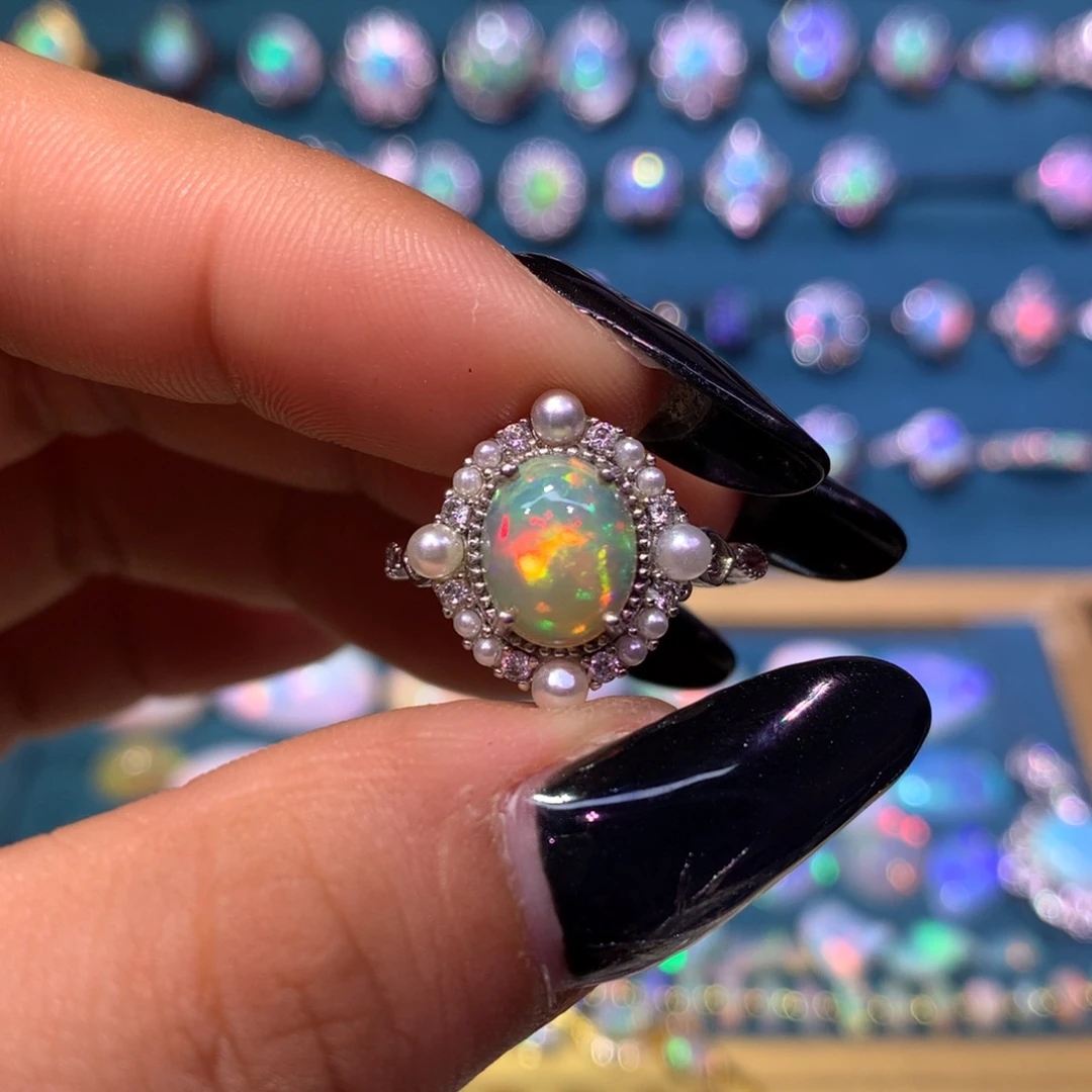 欧泊银S925镶嵌戒指款