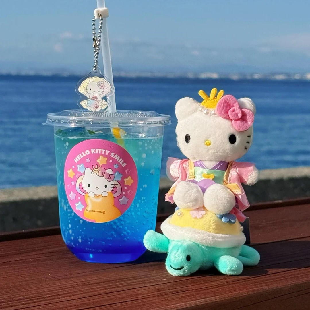 【神户限定】Hello Kitty Kitty骑海龟 钥匙扣玩偶