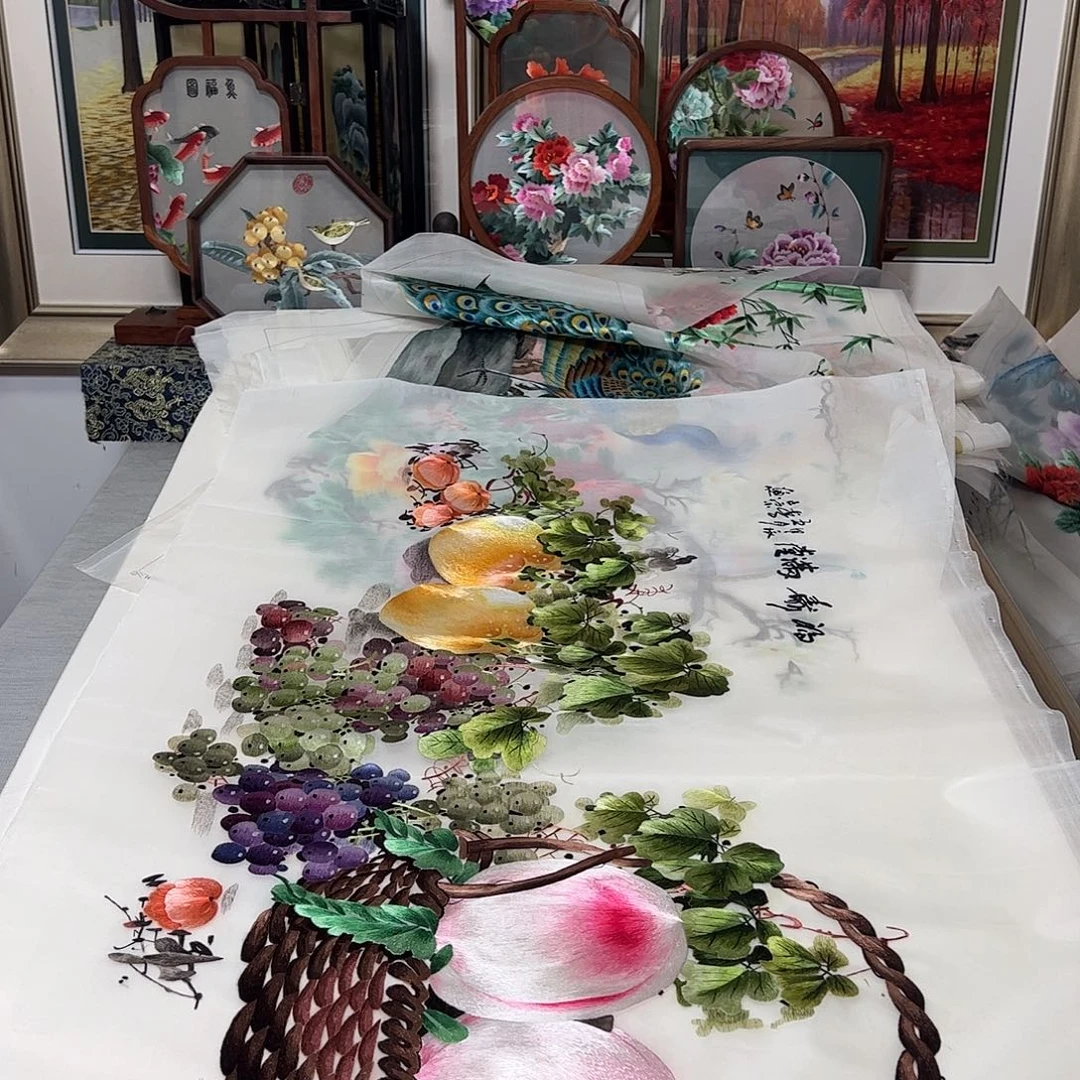 刺绣纯手工刺绣画
