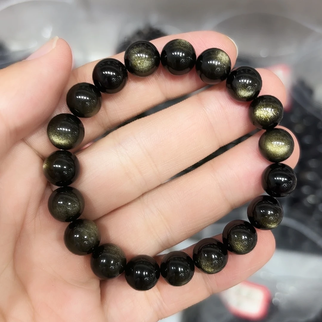 水晶手链未镶嵌银曜石卡10