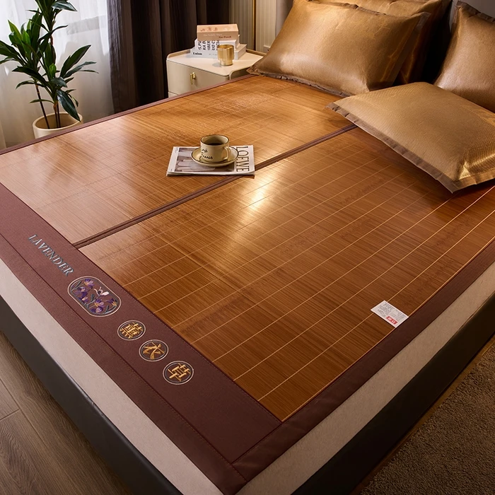 水星家纺适用双面竹席冰丝席竹凉席学生宿舍单双人席子夏季凉席套