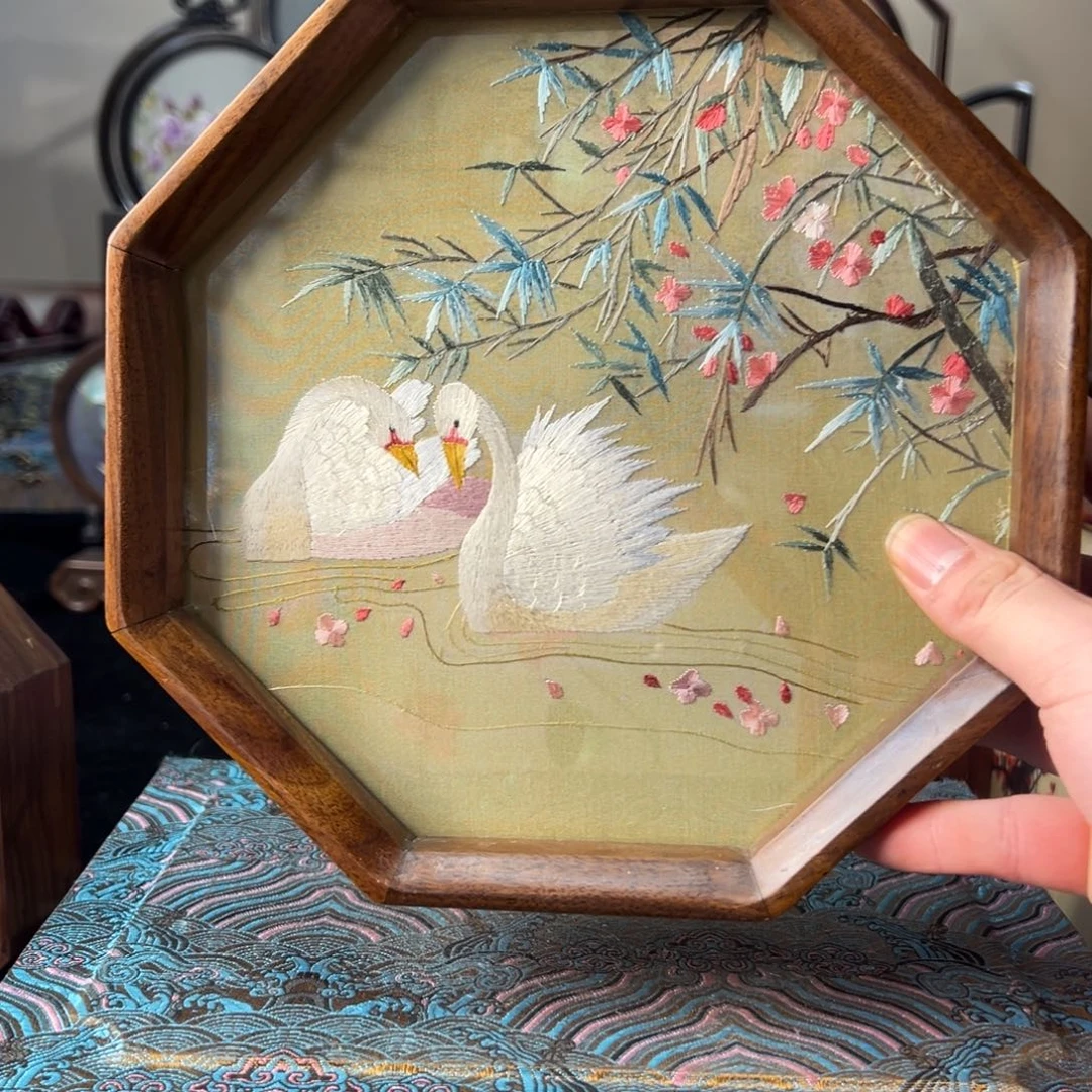 刺绣纯手工刺绣双面绣摆件