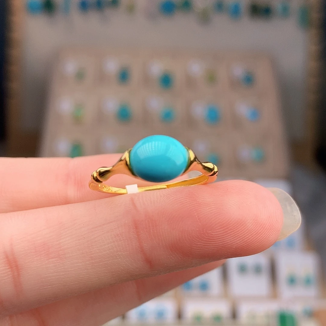 绿松石银S925镶嵌项链