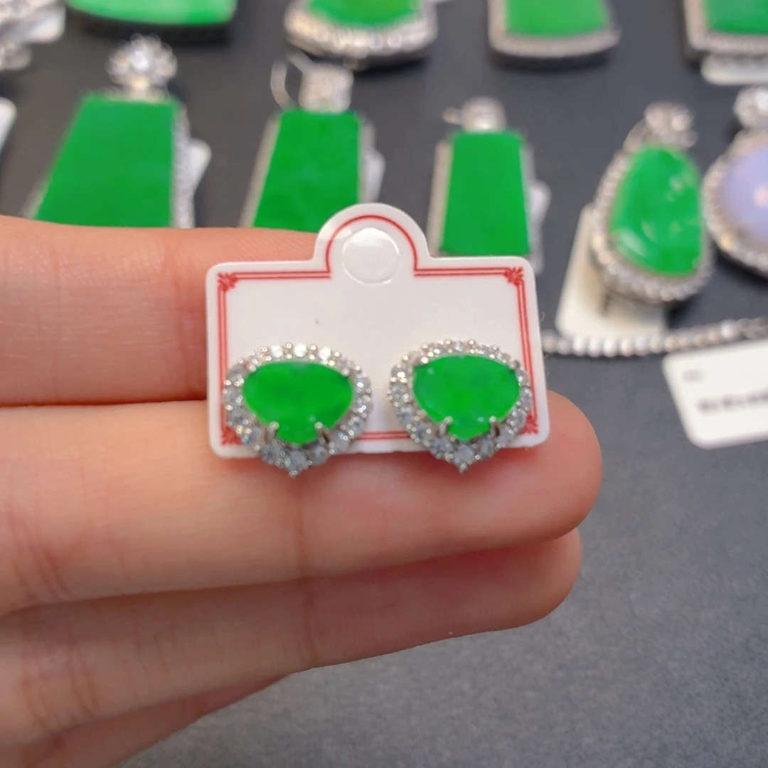 翡翠银S925镶嵌颈饰