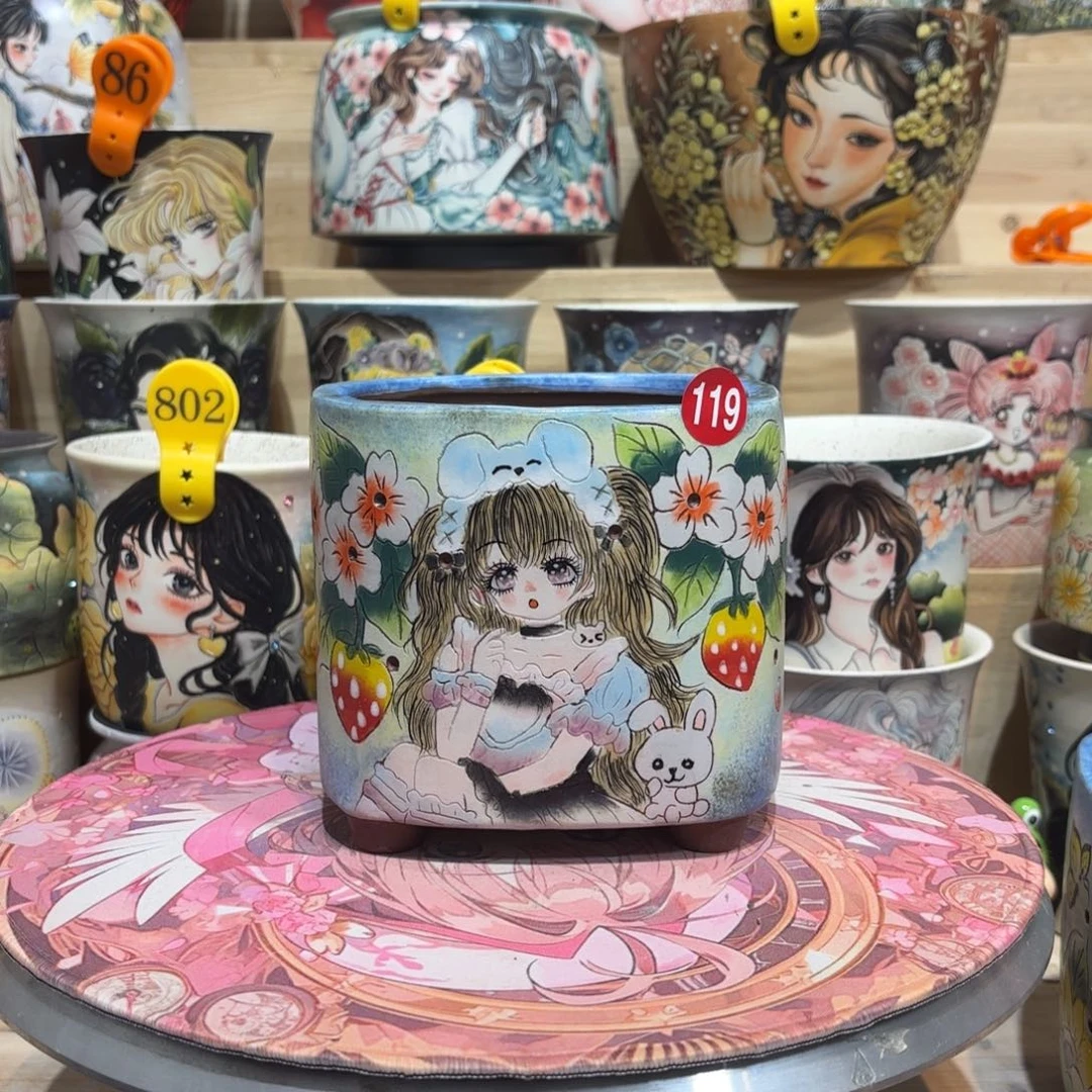 景德镇手绘花盆陶瓷12/12