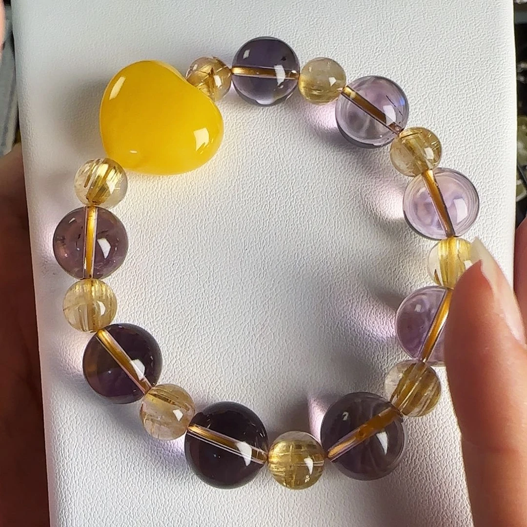 蜜蜡未镶嵌手串蜜蜡水晶手串