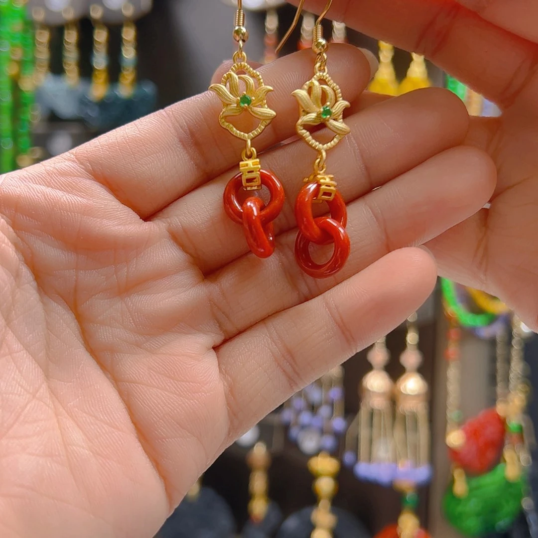 翡翠合金耳坠翡翠