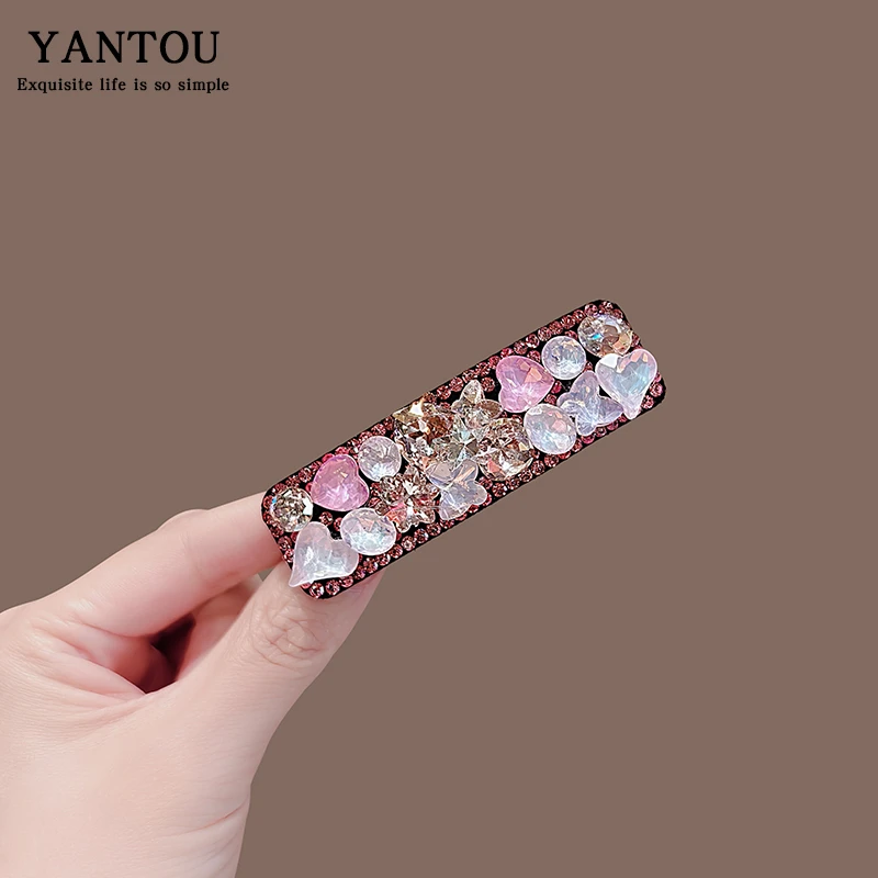 一字夹发夹水钻刘海侧边夹头饰2025新款高级感边夹碎发夹