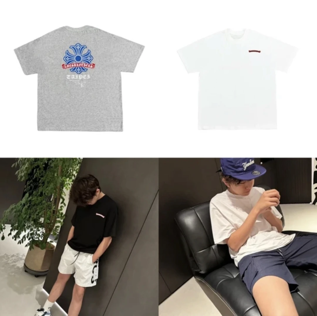 【子政同款】黑白灰三色潮流时尚后背十字logo夏季儿童短袖体恤 212