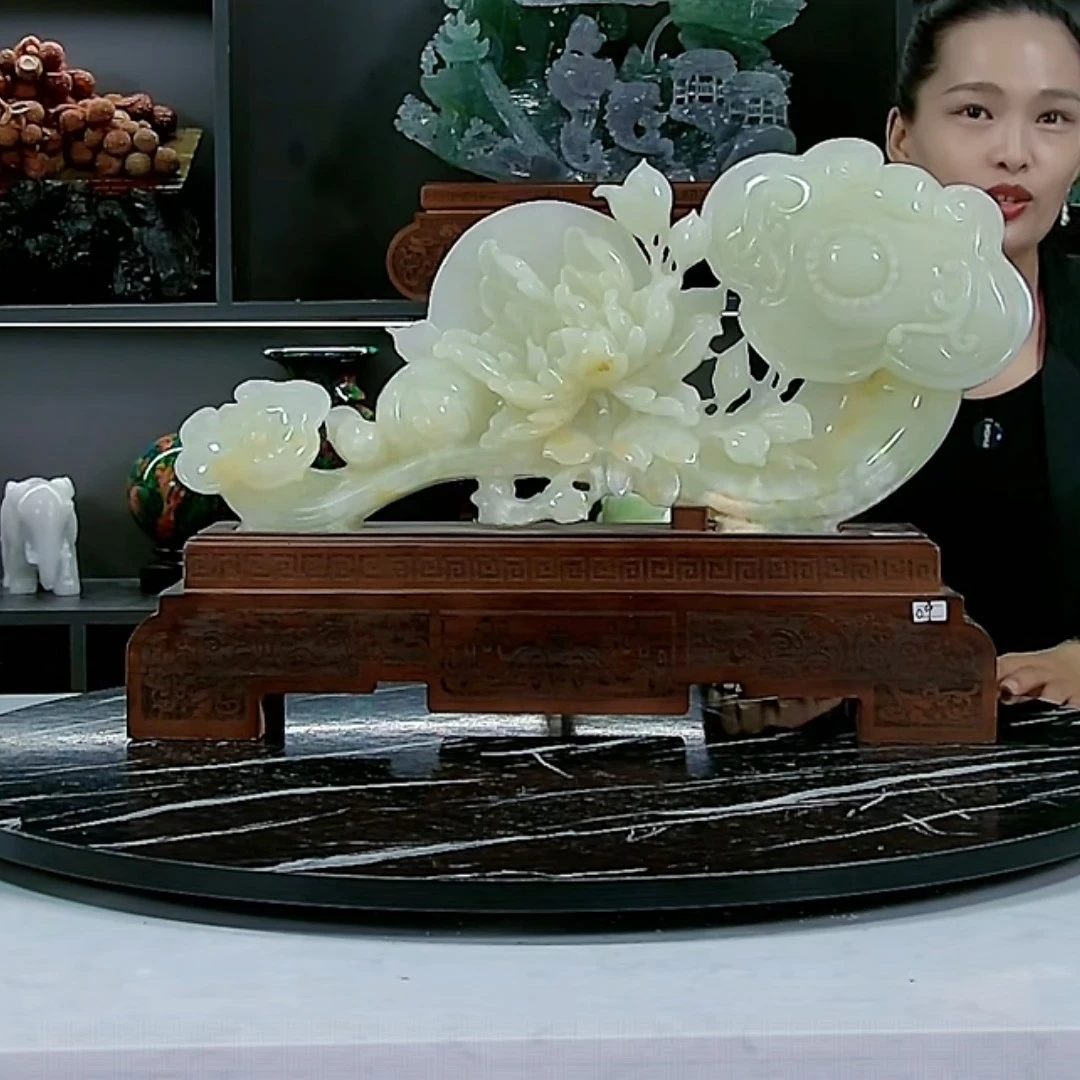 【付米链接 所见即所得】纯手工雕刻居家商务博古架中式新中式摆件.