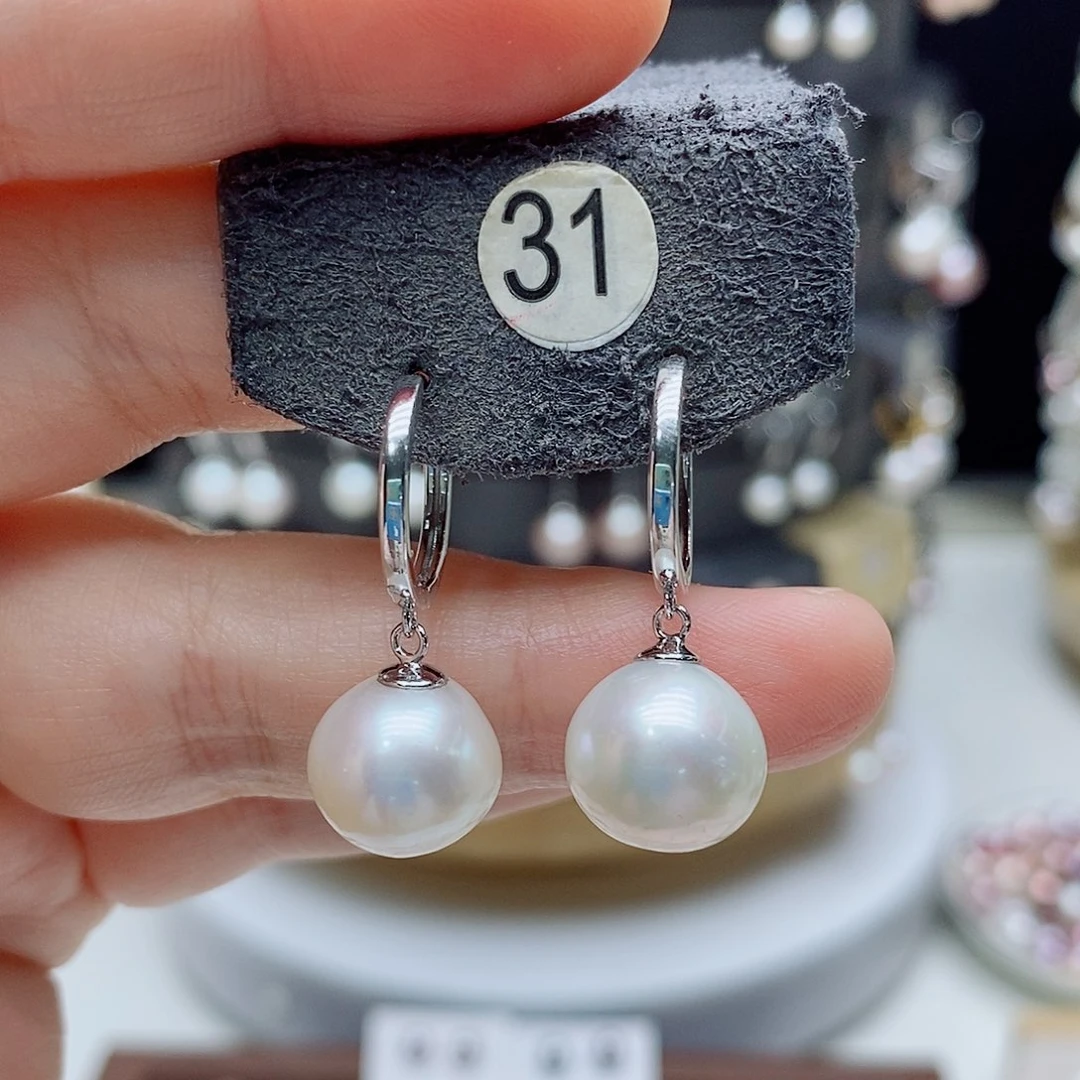 淡水珍珠耳饰银S925镶嵌